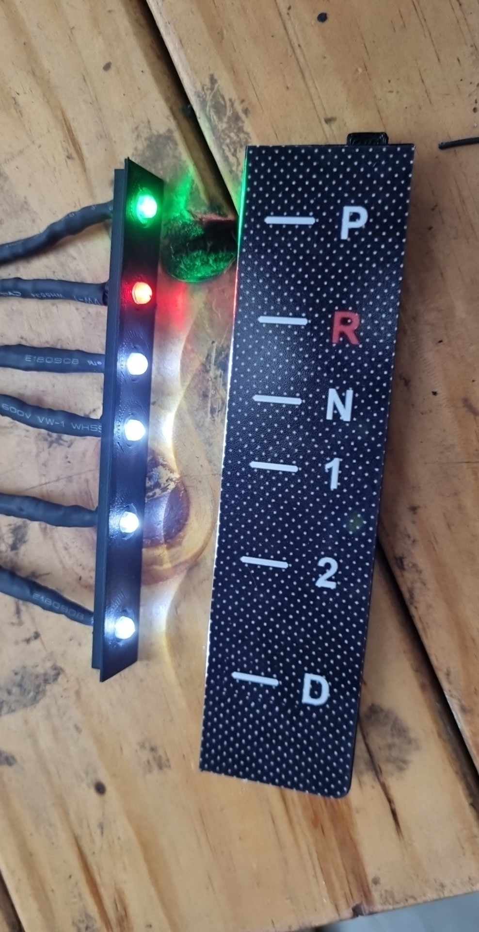 Vl automatic shifter panel and wired LED holder
